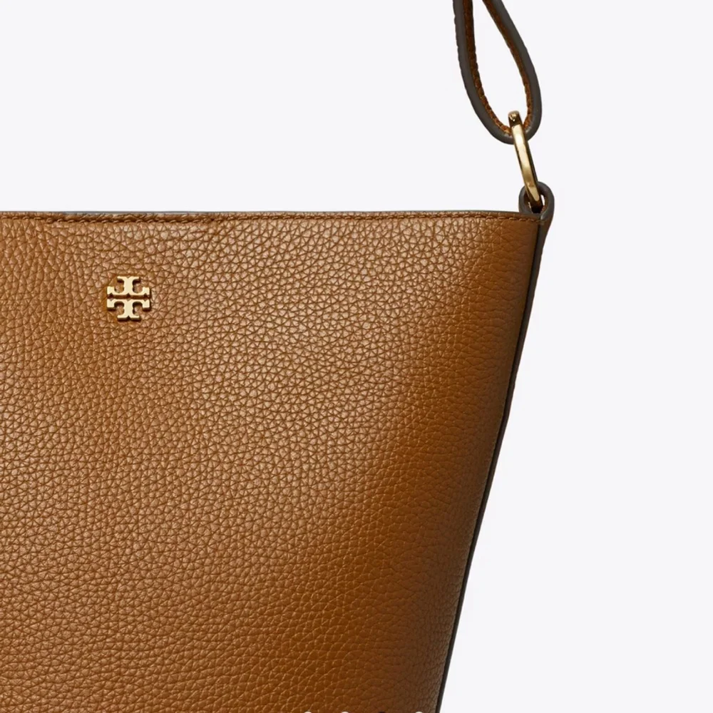 NWT Tory Burch Cortado Brown Leather Bucket Bag
